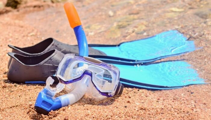 snorkel-set-on-shore-